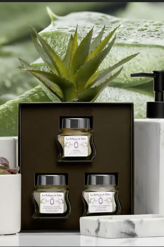 aloe vera <br>fig & orchid fragrance <br> face care set